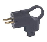 Legrand Fiche borne à vis 050252 – 2P+T 16A IK08, sortie latérale à anneau – Noir