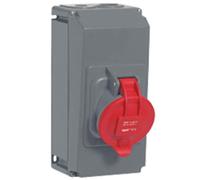Prise Saillie Inclinée 63 Ampères 3P+N+T Ip44 Rouge - Legrand Hypra 53724