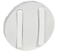Legrand 065002 Céliane Enjoliveur Étroit pour Double Interrupteur, Va-et-Vient ou Poussoir, Blanc