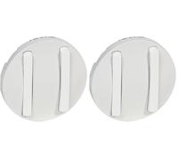 Legrand 065002 Céliane Enjoliveur Étroit pour Double Interrupteur, Va-et-Vient ou Poussoir, Blanc (Lot de 2)