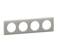 Legrand - Plaque Céliane Memories 066604 - 4 postes - Gris perle
