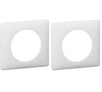 Legrand 066702 Plaque Céliane Poudré, 2 Postes, Finition Craie (Lot de 2)