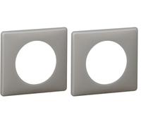 Legrand 066721 Plaque Céliane Poudré, 1 Poste, Finition Grès (Lot de 2)