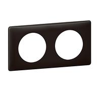 Legrand - Plaques Céliane Basalte - Plaque Céliane - Poudré - 2 postes - Basalte (066742)