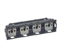 Legrand 067128 Prise de Courant Quadruple, Compacte Précâblée Standard, 2P+T