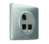 Legrand 067394 Prise Quadruple STP Multimédia Céliane Réseau Optimum Auto, RJ45