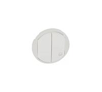 Legrand 067741 Enjoliveur Antimicrobien Céliane pour Double Interrupteur, Poussoir, Blanc
