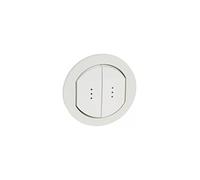Legrand 067804 Enjoliveur Double à Voyant Céliane, IP44, Blanc