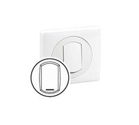 Legrand 067805 Enjoliveur Céliane blanc pour commandes d'éclairage simples avec porte-étiquette