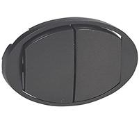 Legrand 067902 Enjoliveur Large Céliane pour Double Interrupteur, Poussoir, Finition Graphite