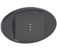 Legrand Enjoliveur large Céliane 067903 - pour toutes commandes d'éclairage standard - Graphite
