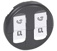 Enjoliveur Céliane pour prise double RJ45 - Graphite