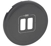 Enjoliveur Céliane prise double pour chargeur USB graphite - Legrand 067956