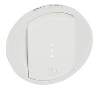 Legrand 068037 Enjoliveur Céliane pour Interrupteur Temporisé ou Interrupteur et Ventilation, Blanc, Lot de 10