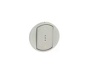 Legrand 068323 Enjoliveur Doigt Large Céliane pour Interrupteur Bipolaire à Voyant, Finition Titane, Lot de 10
