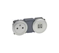 Legrand 068412 Enjoliveur Céliane pour Prise de Courant 2P+T à Puits, Finition Titane, Lot de 10