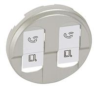 Enjoliveur Céliane pour prise double RJ45 - Titane Titane G