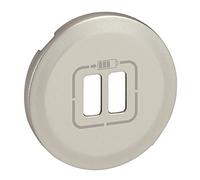 Legrand 068556 Enjoliveur Céliane pour Chargeur Double USB Type-A et Type-C, Finition Titane, Lot de 5