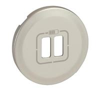 Legrand 068556 Enjoliveur Céliane pour Chargeur Double USB Type-A et Type-C, Finition Titane, Lot de 5