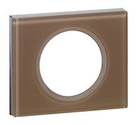 Legrand 069461 Plaque Céliane Matières 1 Poste, Verre Moka