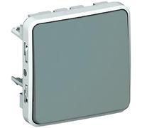 Legrand 069511 Interrupteur ou Va et Vient Étanche Plexo Composable IP55, 10AX, 250V, Gris