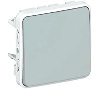 Legrand 069511 Interrupteur ou Va et Vient Étanche Plexo Composable IP55, 10AX, 250V, Gris