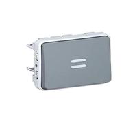 Interrupteur ou va-et-vient lumineux PLEXO composable IP55 10AX 250V - gris