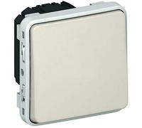 Legrand 069631 Poussoir Inverseur Étanche NO+NF Plexo Composable IP55, 10A, Blanc