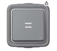 Legrand 069712 Interrupteur ou va-et-vient Témoin Étanche, Plexo Complet Saillie