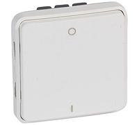 Legrand 070727 Interrupteur Bipolaire Étanche Plexo Composable, 10AX, 250V, Blanc Artic Antimicrobien