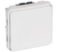 Legrand 070730 Poussoir Étanche No Plexo Composable, 10A, Blanc Artic Antimicrobien