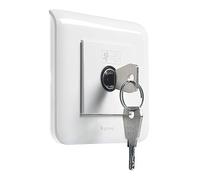 Legrand 076630 Interrupteur à Clé pour Baes Mosaic, 2 Modules en Complément de La Télécommande, Blanc
