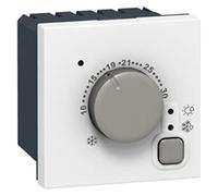 Legrand 076720 Thermostat d'ambiance Électronique Mosaic, 2 Modules avec Alimentation, 230V, 50Hz ou 60Hz, Blanc