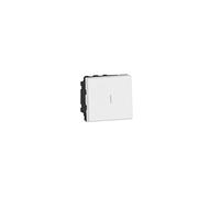 Legrand Permutateur Mosaic Easy-LED 077021L 45 mm, 2 modules, 10AX 250V, blanc
