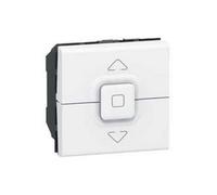 LEGRAND 077028 - Poussoir pour 1 ou plusieurs volets roulants Prog Mosaic - 2 mod - blanc