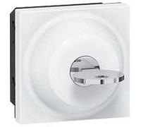 Legrand Interrupteur à clé Ronis n°601 Mosaic 2 positions, 2 modules, 6A 250V Blanc