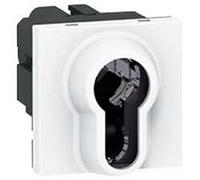Legrand 077075 Poussoir à Clé Mosaic 2 Modules, 3 Positions par Inverseur, Position Arrêt, 6A, 250V, Blanc