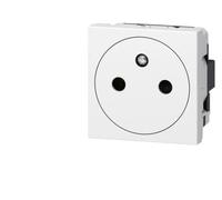 Legrand 077111L Prise de Surface Mosaic avec Connexion par Bornes Automatiques, Courant 2P+T, 2 Modules, Blanc