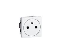 Legrand 077132 - Prise Prog Mosaic - 2P+T à puits affleurant - 2 mod - blanc