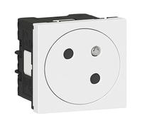 Prise 2P+T Surface Mosaic Link raccordement latéral 2 mod blanc antimicrobien LE