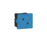 Legrand 077191L Prise de Surface Mosaic Link Raccordement Latéral, Courant 2P+T, 2 Modules, Bleu