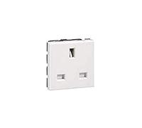 Legrand Prise Mosaic 077505 Euro-US 2P+T 13A Standard italien 2 modules Blanc