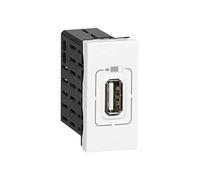 Prise USB Type-A 1,5A 5V 7,5 Watts Mosaic 1 module 230V blanc LEGRAND 077591
