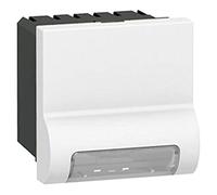 Legrand Hublot pour balisage de plinthe Mosaic - 2 modules - Blanc antimicrobien