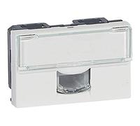 Legrand 078731 Mosaic RJ11 Prise, 4 Contacts, 2 Module, Blanc