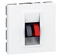 Legrand Prise murale haut-parleur Mosaic 45x45 2 modules 078751 bornier 4 mm2