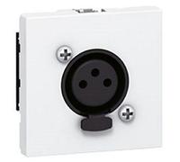 Legrand 078755 Mosaic XLR Prise, 3 Pôles Femelle, 2 Modules pour Liaison Stéréo de Tout Périphérique, Blanc