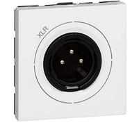 Legrand 078756 Mosaic XLR Prise, 3 Pôles Mâle, 2 Modules pour Liaison Stéréo de Tout Périphérique, Blanc
