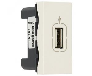 Legrand 078761 Mosaic USB 2.0 Prise, Femelle à Visser, 1 Module, Blanc