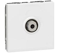Legrand 078780 Mosaic Télévision Prise, Type F, 2 Modules, Blanc